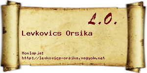 Levkovics Orsika névjegykártya